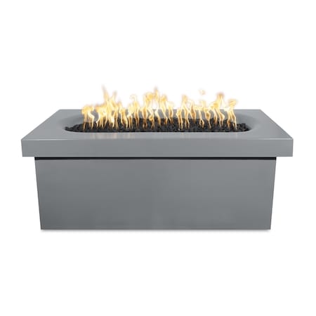 The Outdoor Plus 60 Rectangular Ramona Fire Table, GFRC Concrete, Natural Gray, Play Electronic Ignition, Liquid Propane OPT-RMNRT60EKIT-NGY-LP